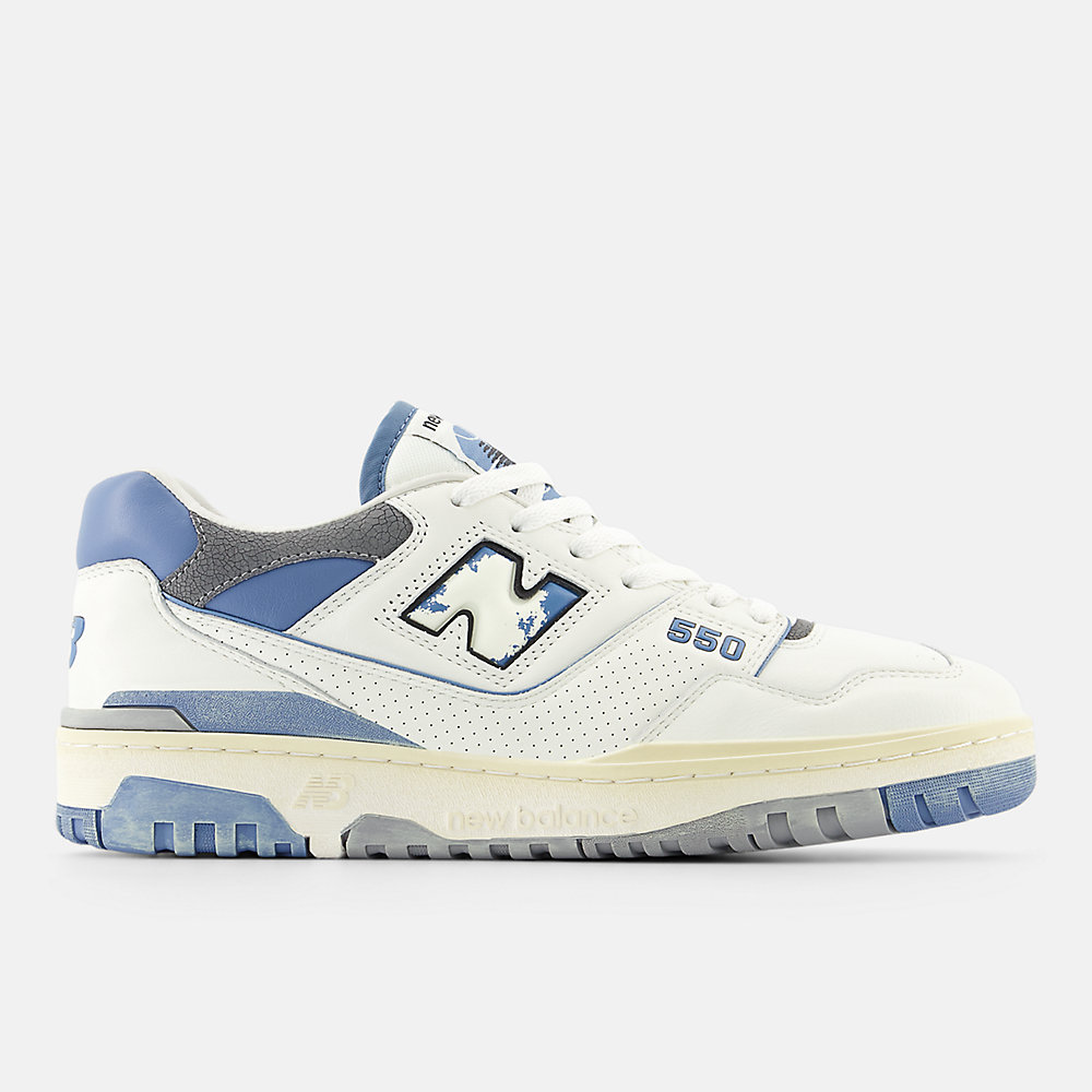 New Balance 550 Shoes Sea Salt with Heron Blue and Angora